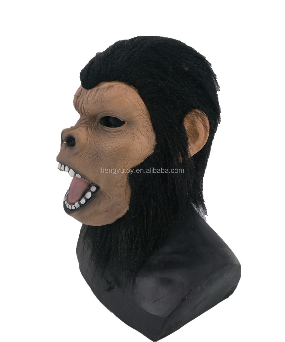 Realistic Latex Monkey Gorilla Mask Animal Ape Costume for Christmas Party Halloween