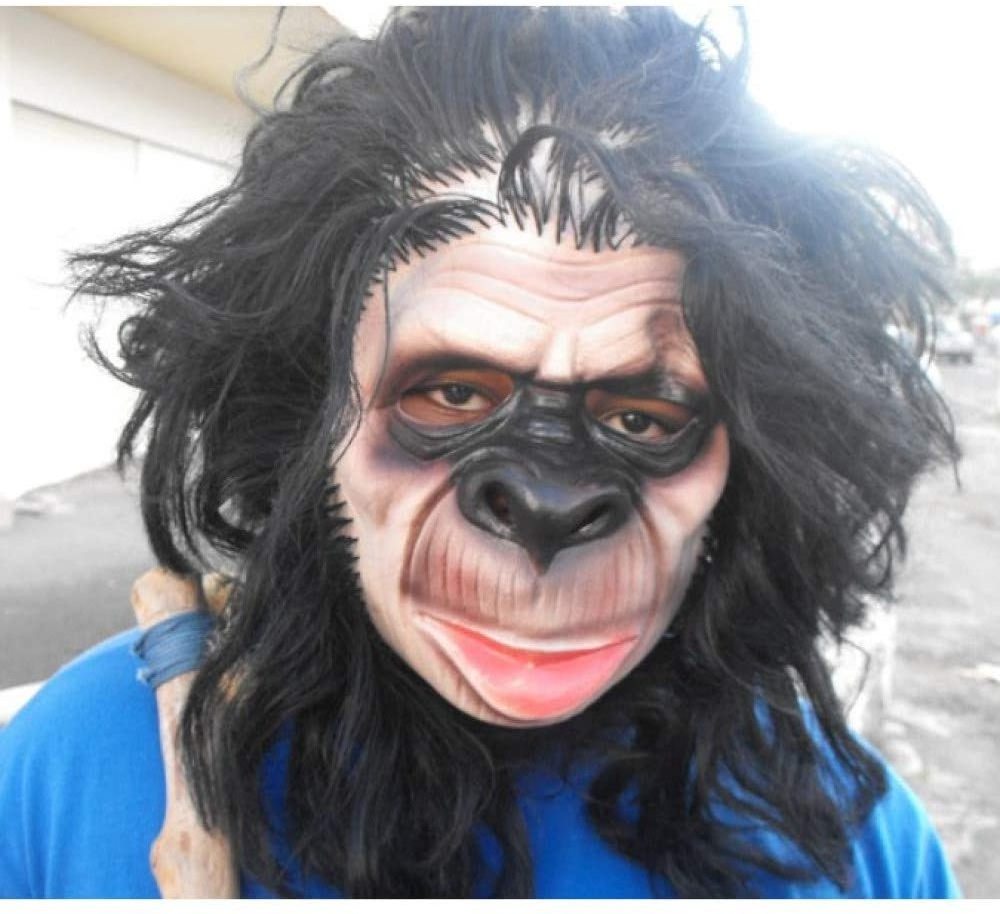 Animal Chimp Head Latex Mask Full Head Gorilla Monkey Ape Rubber Mask Halloween Costume Cosplay Party for Adults