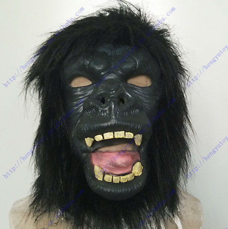 Animal Baboon Head Mask,Jungle Chimp Monkey Gorilla Mask Latex Costume Party