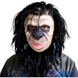 Animal Chimp Head Latex Mask Full Head Gorilla Monkey Ape Rubber Mask Halloween Costume Cosplay Party for Adults