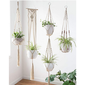 decorative wall art hanger home decor Boho Wall Hanging Planter Modern Indoor Home Decor Macrame Plant Hanger