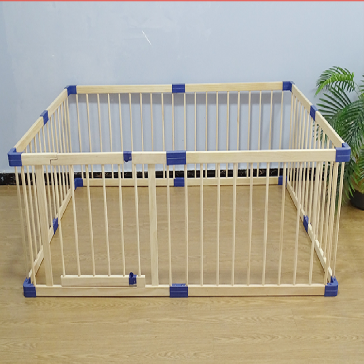 Pine solid wooden Baby Playpen Wood Square Baby Fence Wooden Playpen