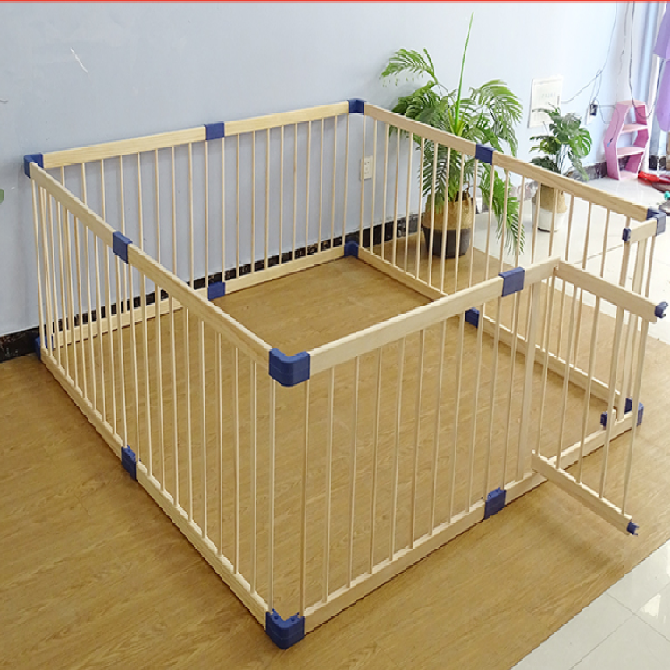 Pine solid wooden Baby Playpen Wood Square Baby Fence Wooden Playpen