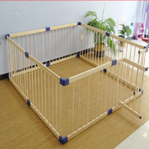 Pine solid wooden Baby Playpen Wood Square Baby Fence Wooden Playpen