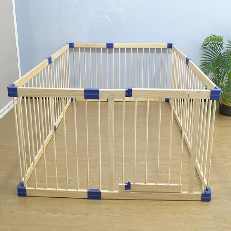 Pine solid wooden Baby Playpen Wood Square Baby Fence Wooden Playpen