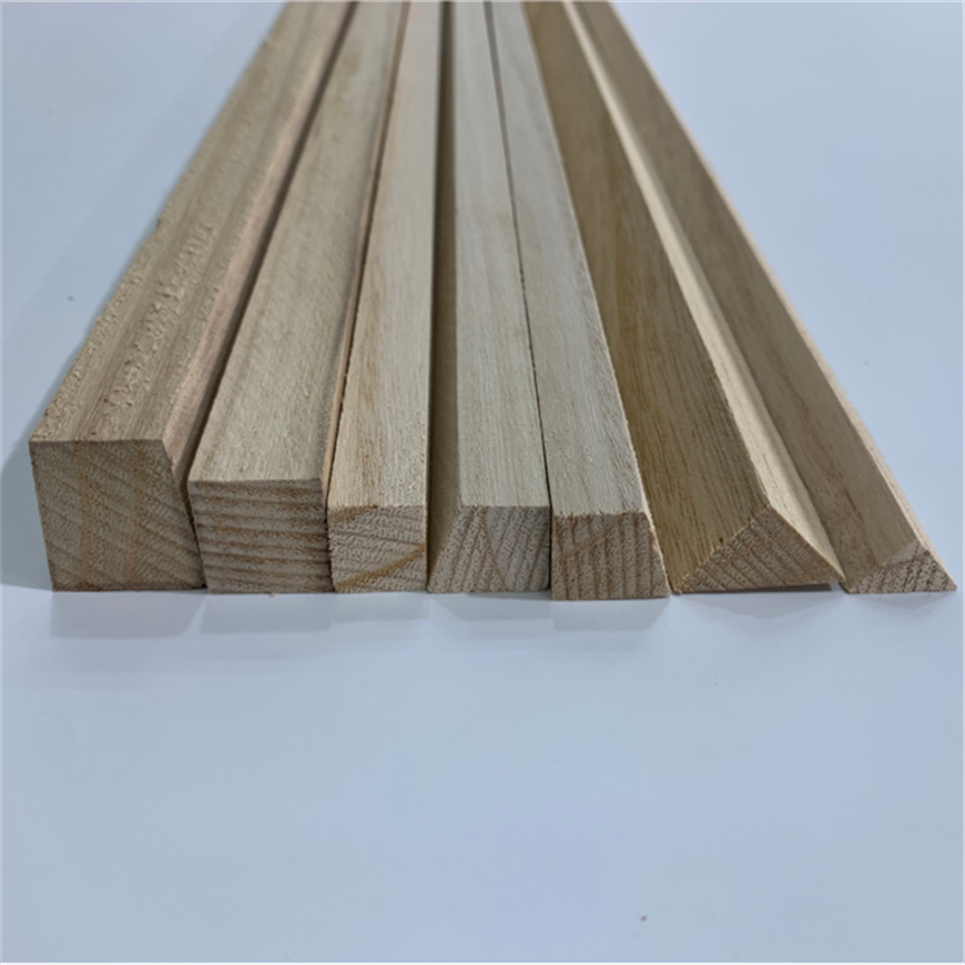 Custom High Quality Paulownia Solid Wood Chamfer Strips From Hengyu Woods