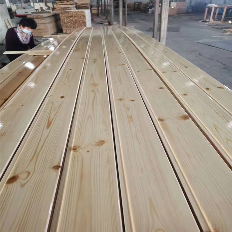 Wholesale sales of pine wood unpainted buckle board, loft ceiling, sauna room solid wood wall panel