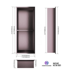 Factory direct sales best stainless steel 304 recessed insert bathroom wall shower niche hotel shower and home decoration shelf