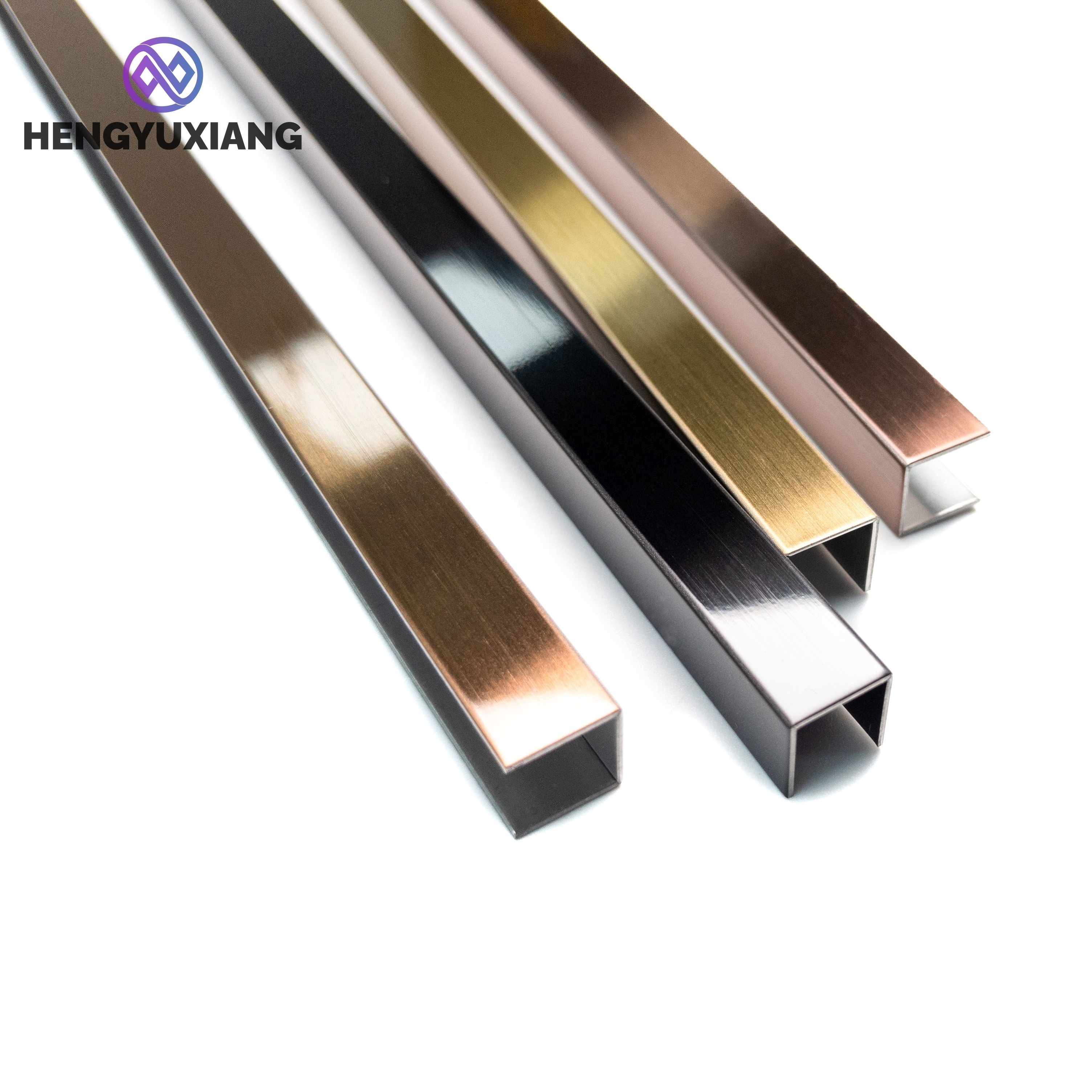 Fast Shipping U Profile Stainless Steel Tile Trimming Strip Tile Accessories Tile Trim For Wall Decoration