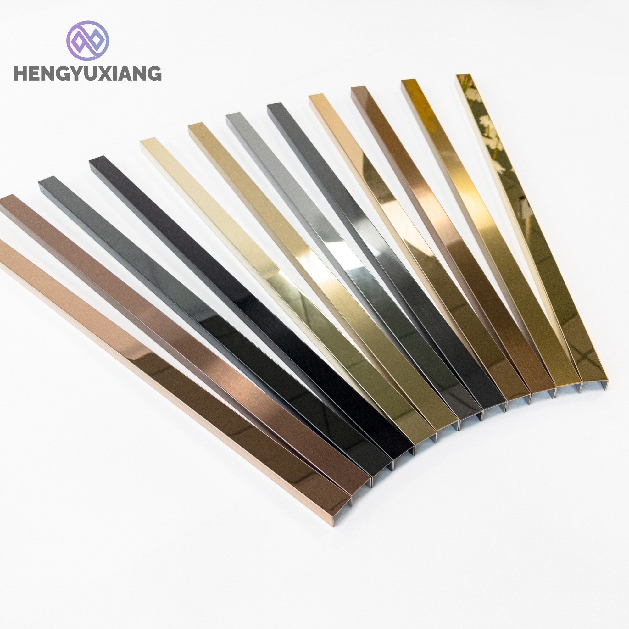 Factory 20mm U Shape Shiny Gold Polished Trim Stainless Steel Profile Tile Trim For Floor Decoration