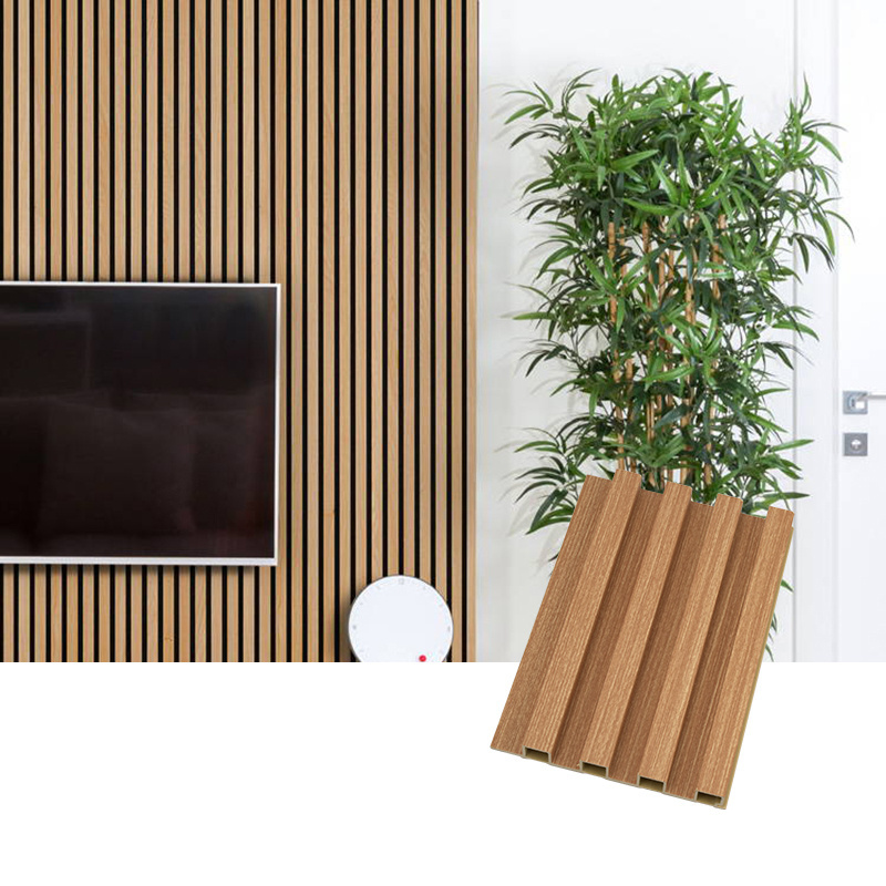 100% WaterProof selfadhasive Wall Cladding fluted panel Wall Cladding wood PVC WPC interior wall panel