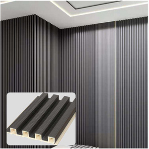 hot factory price custom interior decorative strip wood plastic composite cladding wood alternative WPC wall panel