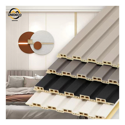 Fluted Wall Panel White Pvc Waterproof Wall Slat Panel Solid Wood Interior Decorative Wood Panels