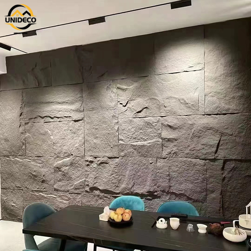 Light Weight Outdoor Exterior Decorative Pu Faux Rock Polyurethane Stone Panel 3d Pu Stone Wall Panel