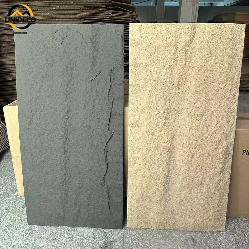 Light Weight Outdoor Exterior Decorative Pu Faux Rock Polyurethane Stone Panel 3d Pu Stone Wall Panel