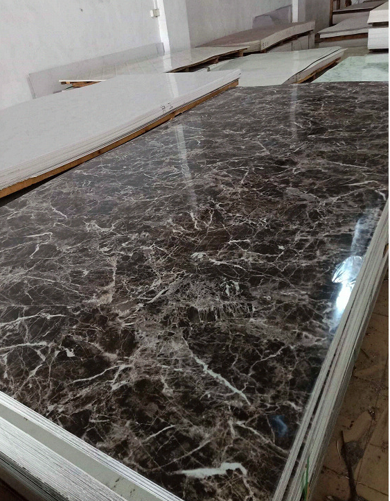 Wall Panel Decoration Pvc Ceiling Board Pvc Skirting Board Uv Board Sheet 95% UV Marble for Supermarket Top Quality 3d Mouldings