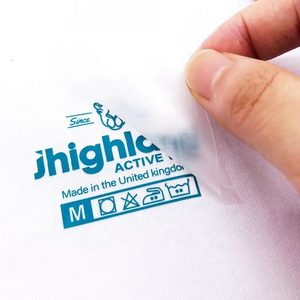 On Tagless Labels, Wholesale Flexible Neck Size Wash Care Label Heat Transfer Clothes Tags Custom Printed Logo Clothing Iron