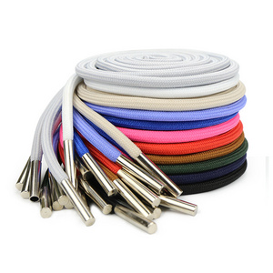 Drawstring Cord  custom color elastic Nylon polyester braided cotton cords string for clothing hoodies rope drawstring draw cord