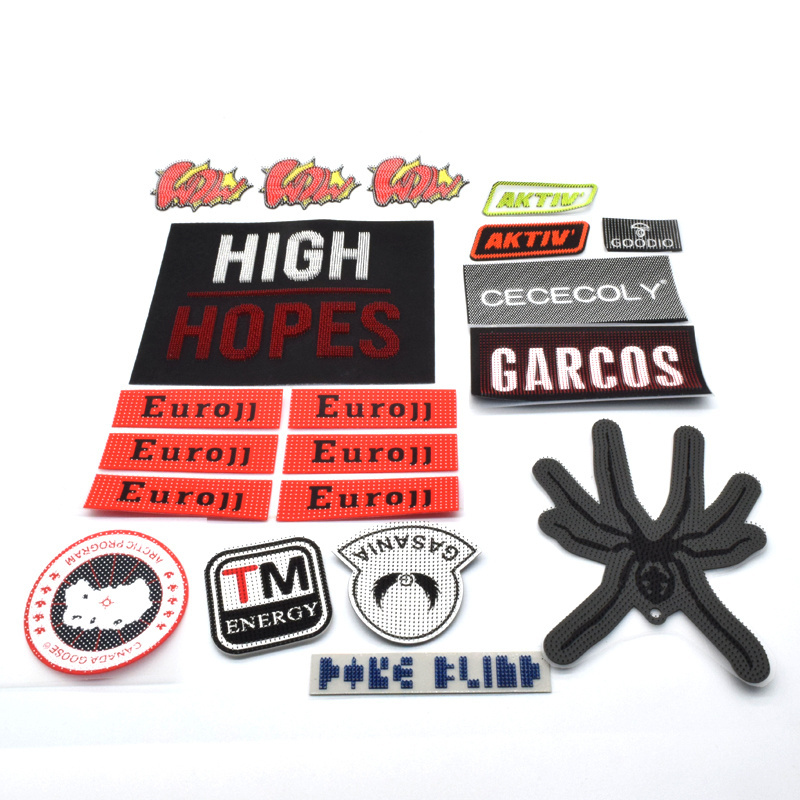 Custom Heat Transfer Patches 3D Tpu Logo Raised labels for clothing garment label pvc rubber patches