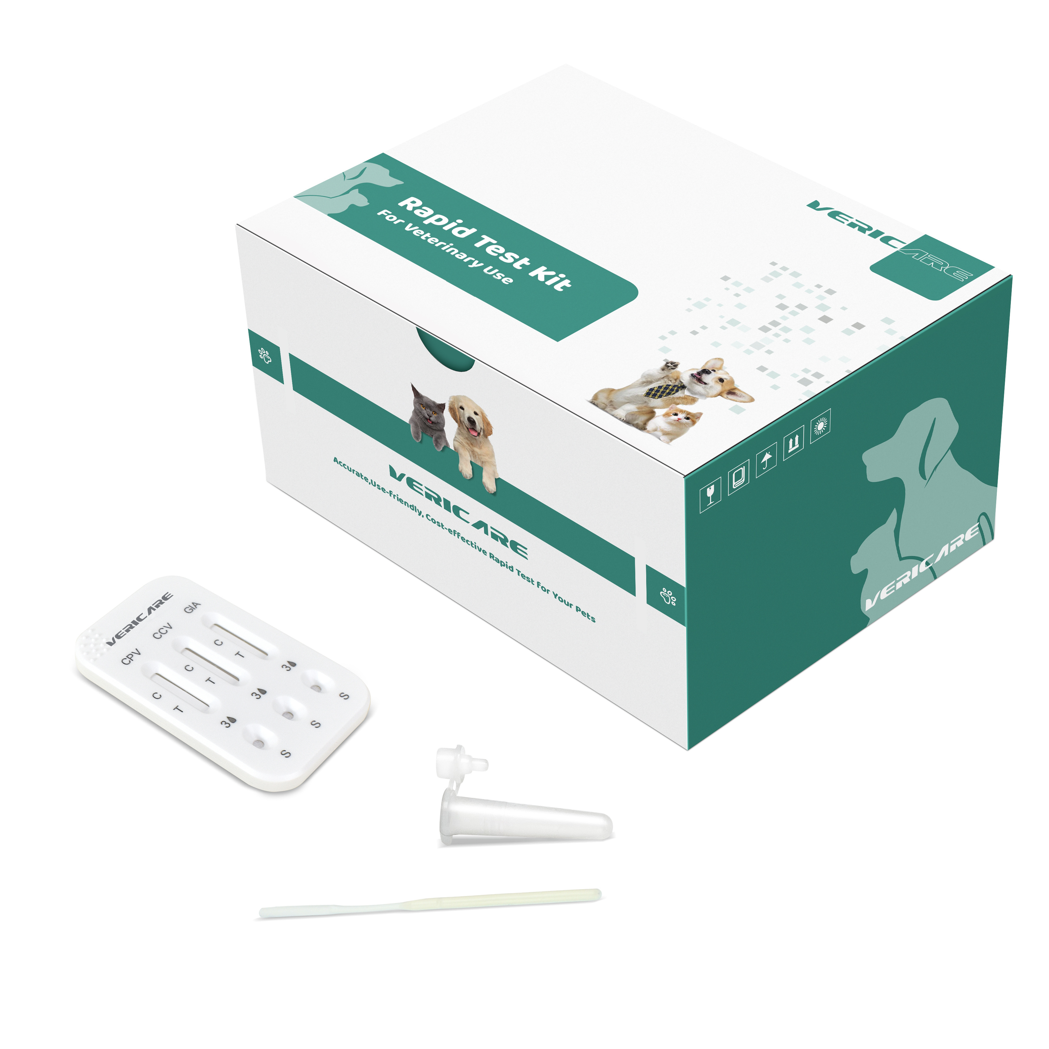 High Accuracy  Canine Distemper+Adenovirus+Influenza Virus Combo Rapid Test Kit (CDV-CAV-CIV) Ag Combo Test for Veterinary Use