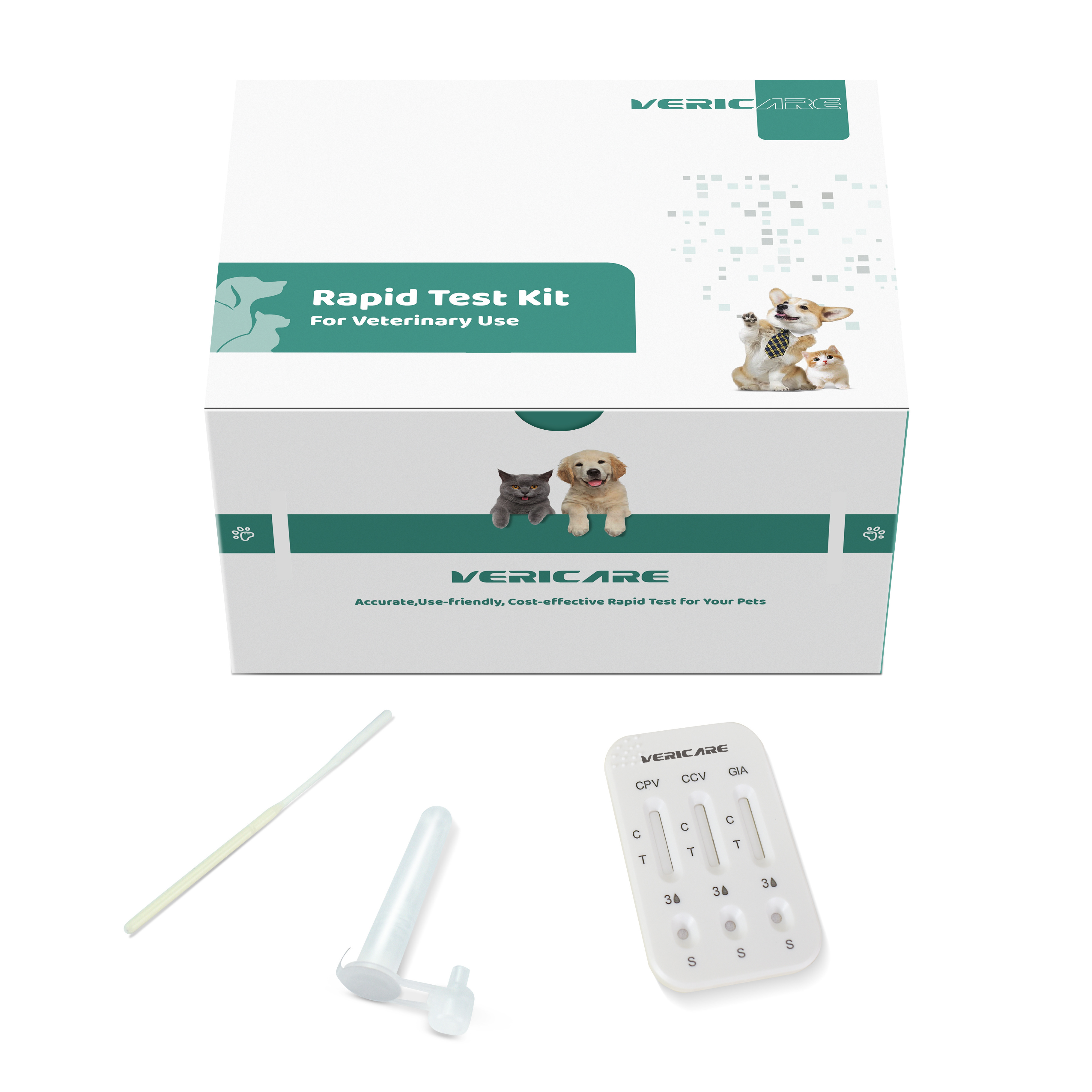 High Accuracy  Canine Distemper+Adenovirus+Influenza Virus Combo Rapid Test Kit (CDV-CAV-CIV) Ag Combo Test for Veterinary Use