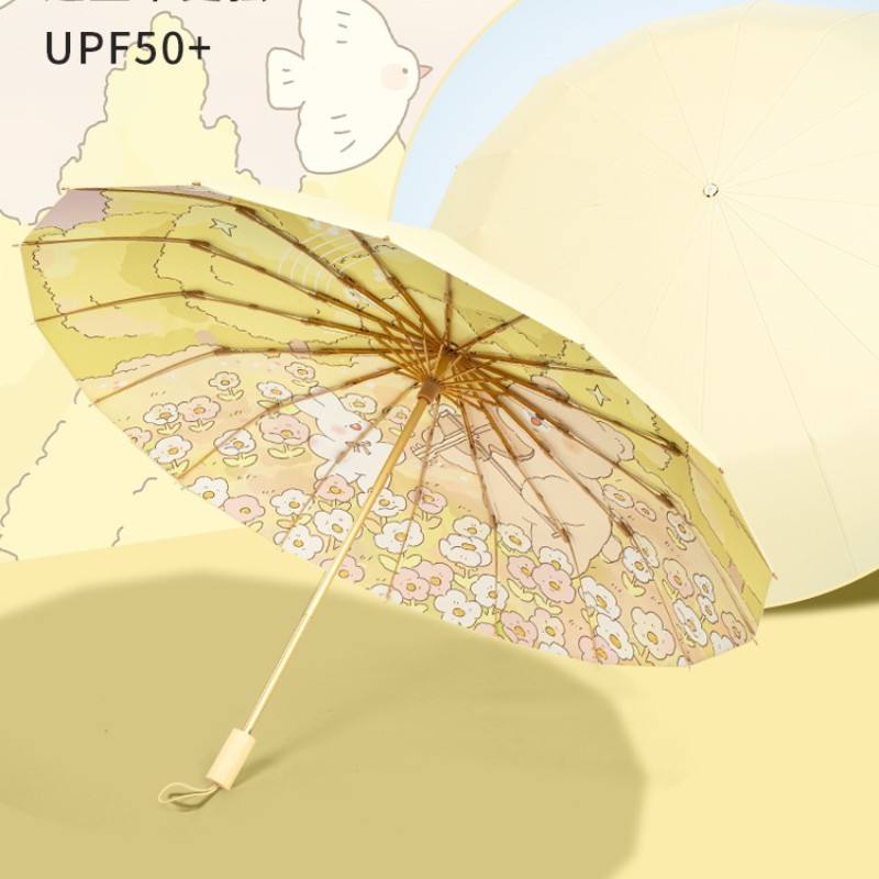 Sun Umbrella large   UV protection folding umbrella for Sunny and rainy day 16K  beach parasol umbrellas for travel