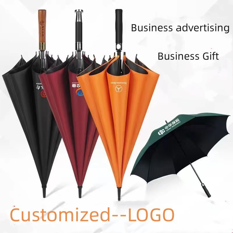 Golf umbrella straight umbrella for business huge and strong