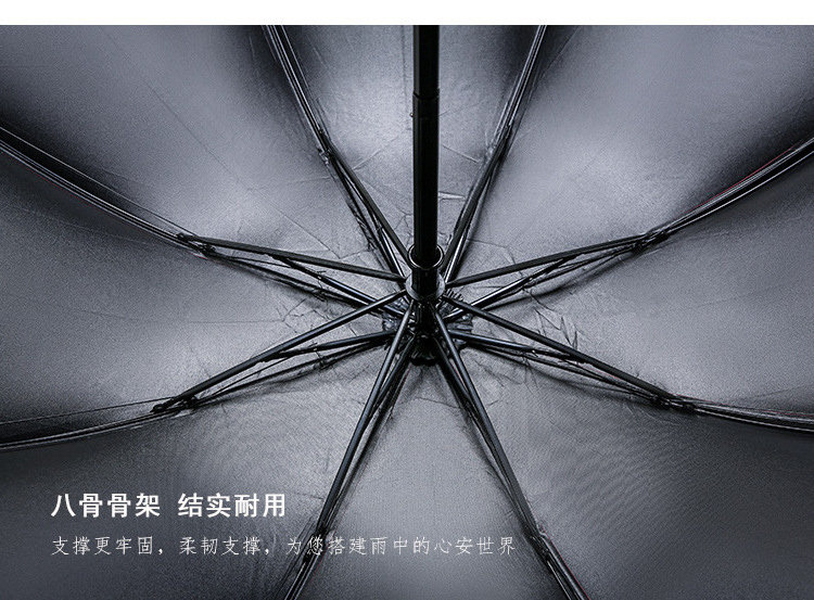 coating UV umbrella for sunny and rainy day automatic three folding umbrella