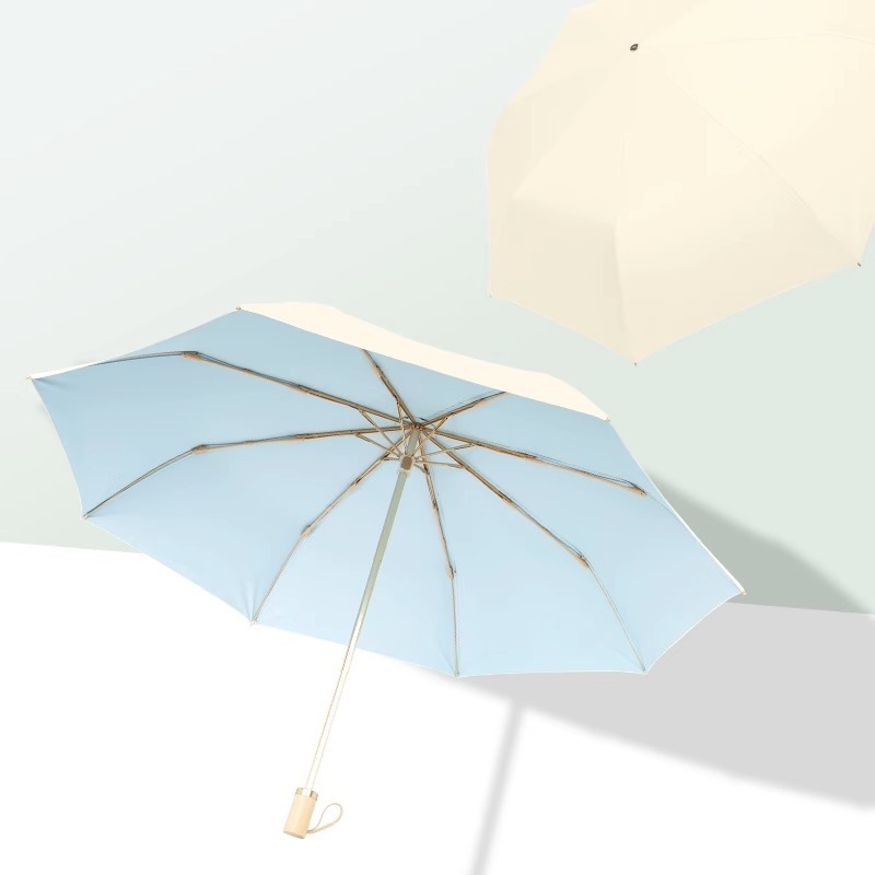 Sun protection color coating  UV umbrella Super light automatic umbrella sunny and rainy day umbrella  parasol