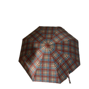 Automatic umbrella for sunny and rainy day  plaid design parasol 8K