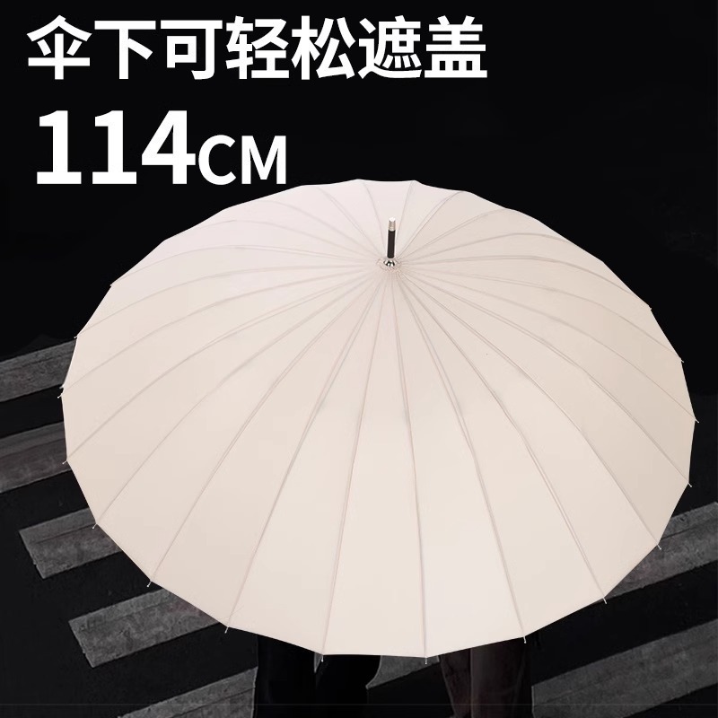 2024 new arrival Wooden Handle Golf Umbrella Windproof UV Protection Classic Umbrellas, Auto Open  Hook Handle