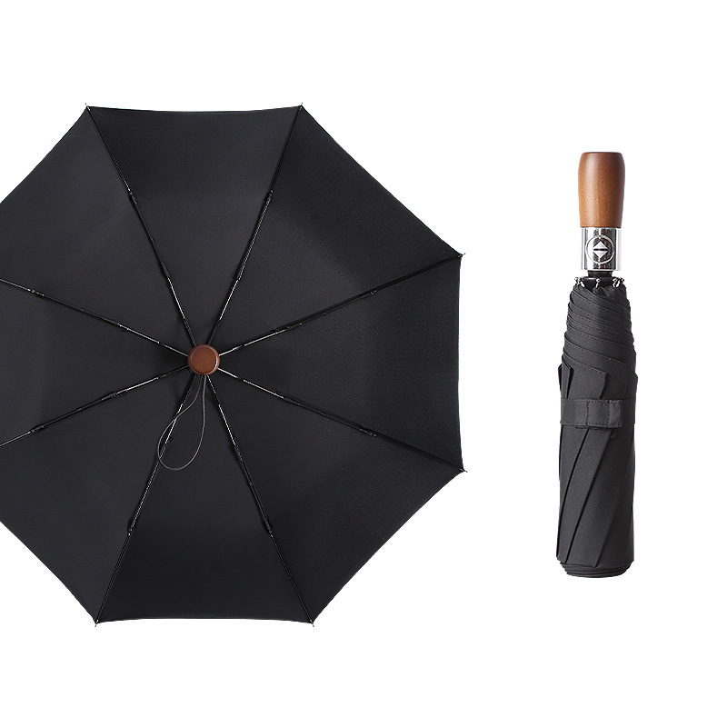 2024  wood handle new arrival Romantic Umbrella Windproof UV Protection Classic  Umbrellas automatic open parasol