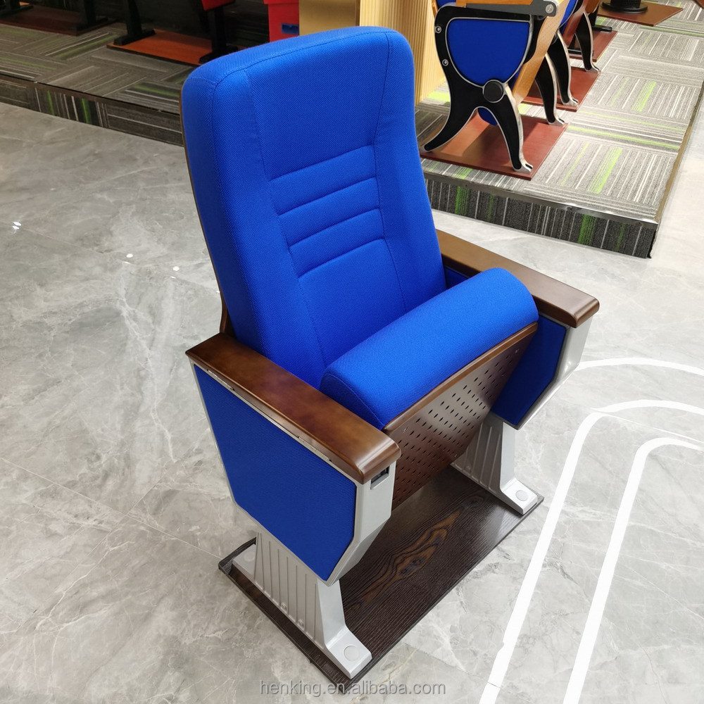 Used Auditorium Chair for Church High Quality Stacking Logo Metal Black Red Blue Pocket Gray Style Time Fabric Packing Modern