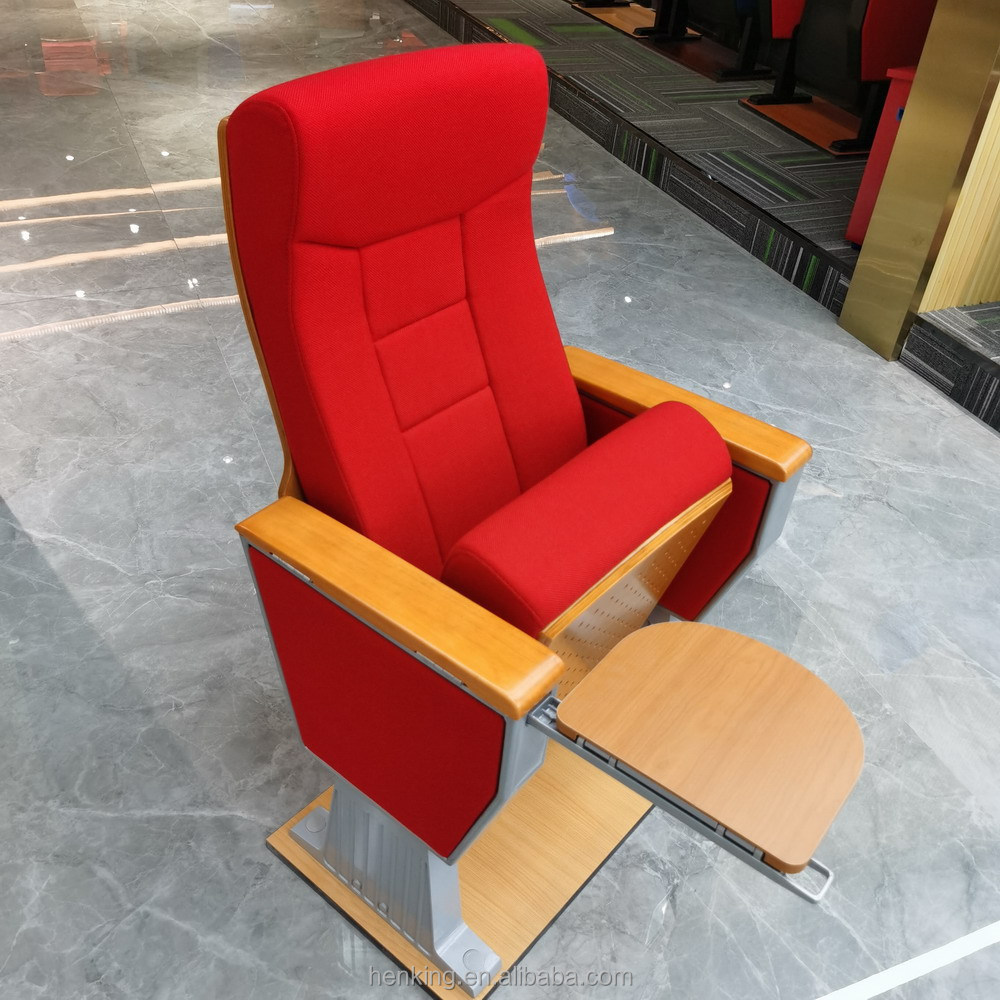 Used Auditorium Chair for Church High Quality Stacking Logo Metal Black Red Blue Pocket Gray Style Time Fabric Packing Modern