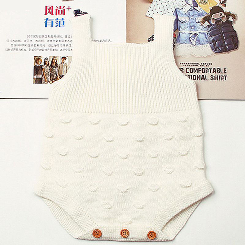 Toddler Boys Baby Crochet Romper Autumn Children Sweaters Clothes Grey Sleeveless Baby Girls Jumpsuits Outfit Children Overall