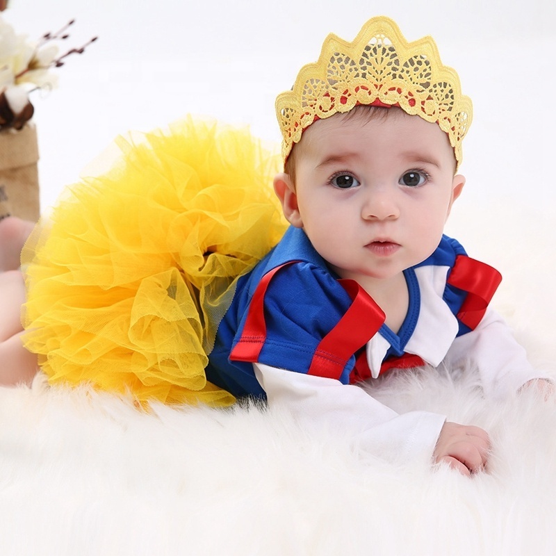 Girls Cosplay Dresses Party Princess  Children's Tulle Dress Baby Snow White Tutu Dress for Baby Girl Infant 0-3 months