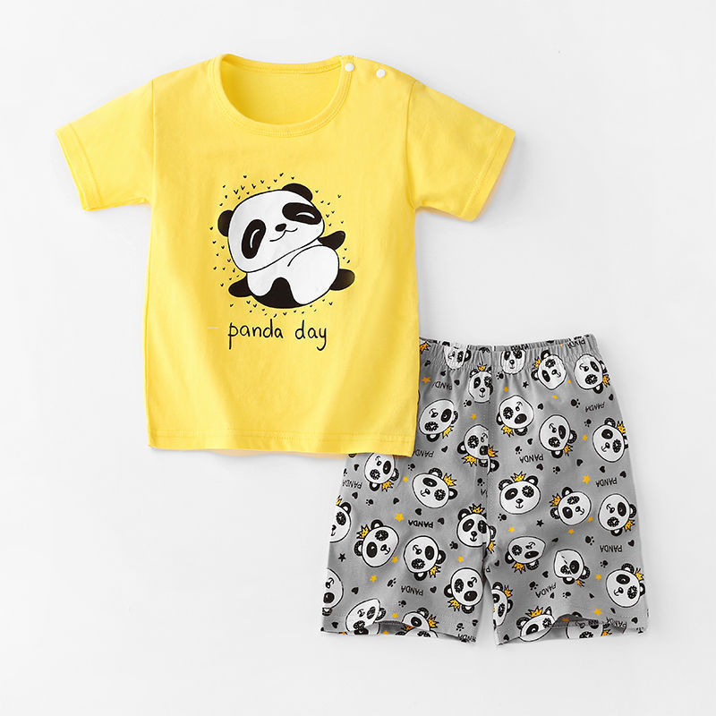 New children pajamas wholesale 1-6 years old short sleeve shorts kids pyjamas 100% cotton boys and girls baby pajamas set