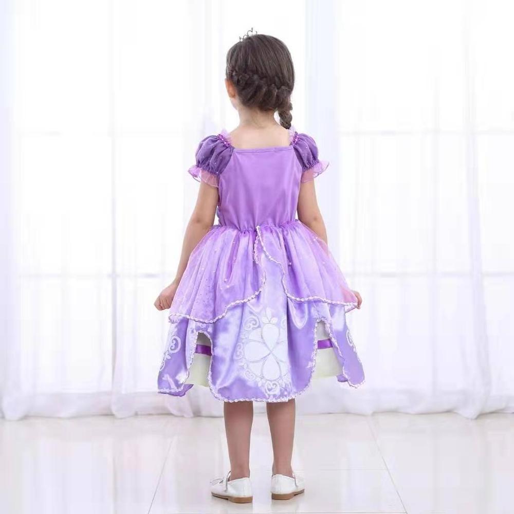 Infant Baby Rapunzel Sofia Dress Kids Princess Costume Halloween Cosplay Clothes Toddler Party Role-play Fancy Dresses For Girls