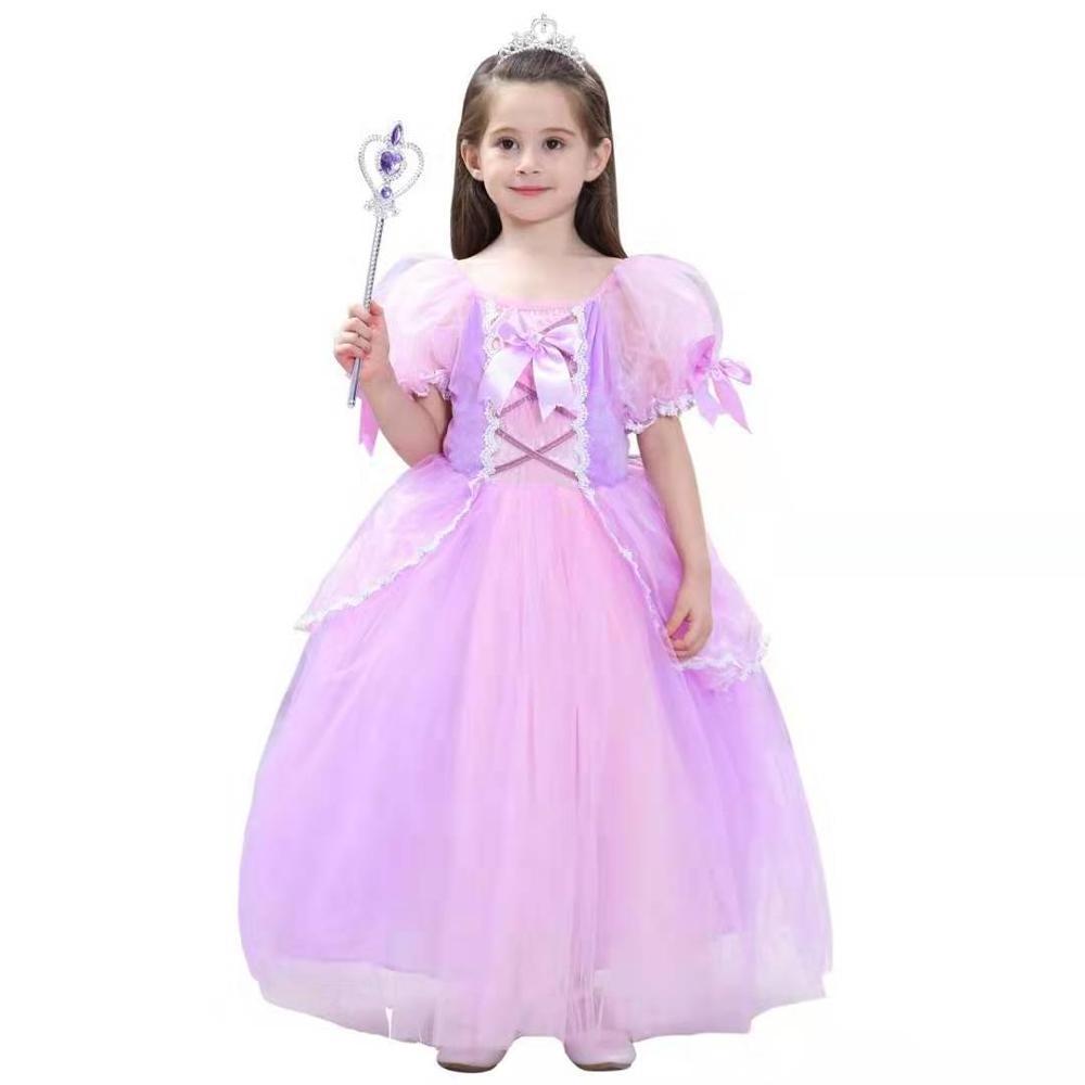 Infant Baby Rapunzel Sofia Dress Kids Princess Costume Halloween Cosplay Clothes Toddler Party Role-play Fancy Dresses For Girls