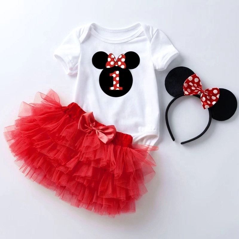 1 2 Years Old Infant Clothes My First Outfit Gift Set 1st Birthday Dress for Baby girl Party Dresses Princess Baby Girl Dresses