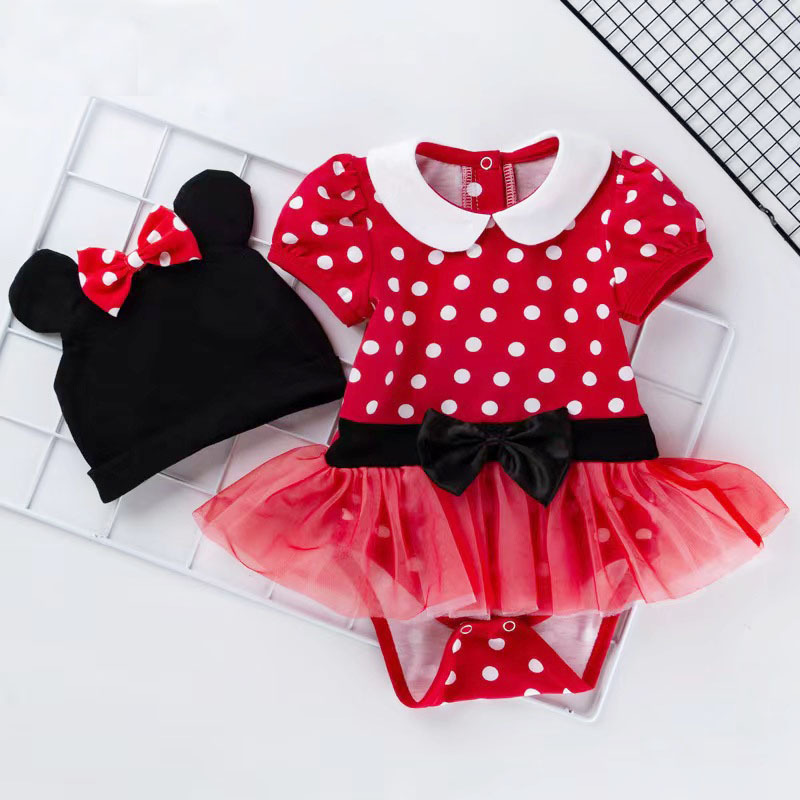 1 2 Years Old Infant Clothing Minnie Design Lil Girls Costume Princess Cosplay Superhero Baby Costume Birthday Baby Party Dress