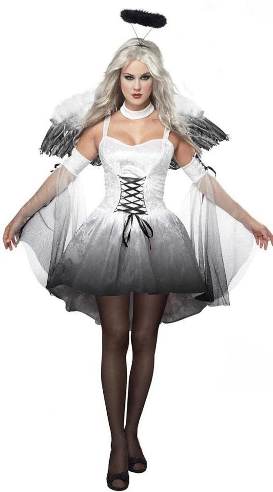 Halloween Women Dark Angel Cosplay Costumes Female Ghost Bride Demons Carnival Stage Performance Garment Scary Evening Gowns