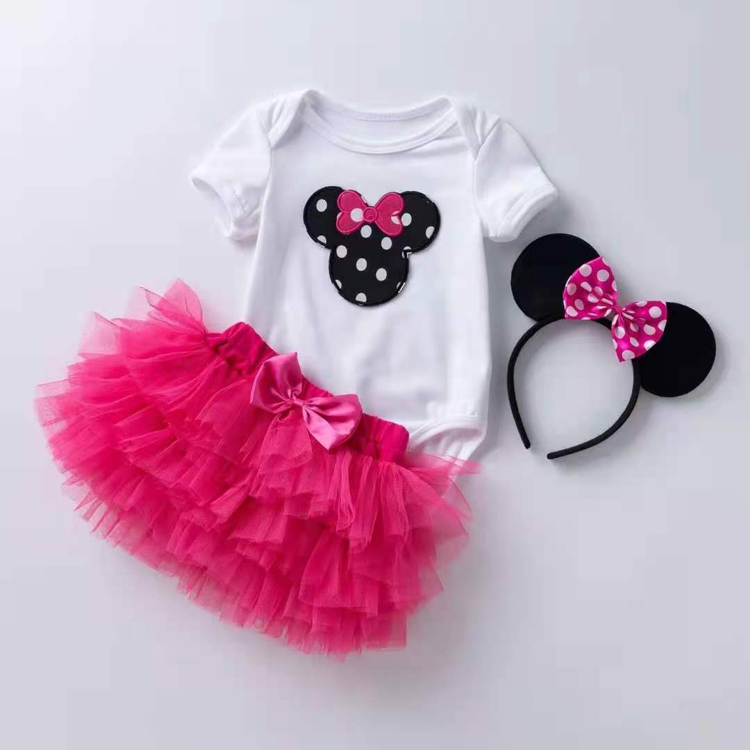 3 Pieces Little Girls Clothing Sets Summer Baby Girl Tutu Dress Cotton Cute Other Girls' Clothing Casual Baby Outfits 1 2 Year