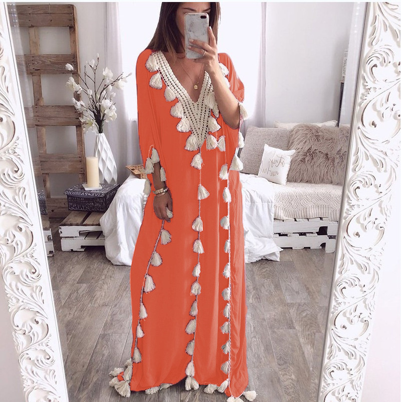 African Senegal Muslim Cotton Clothes Woman Dress