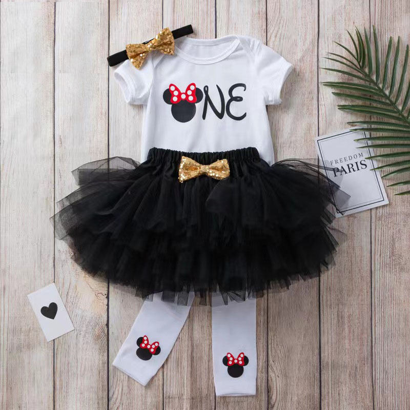 Hot 0-2 years Baby Girl One Year Birthday Cloth Gift Infant Cake Tutu Dress Baby Birthday for Party Baby 1 year Old Party Dress