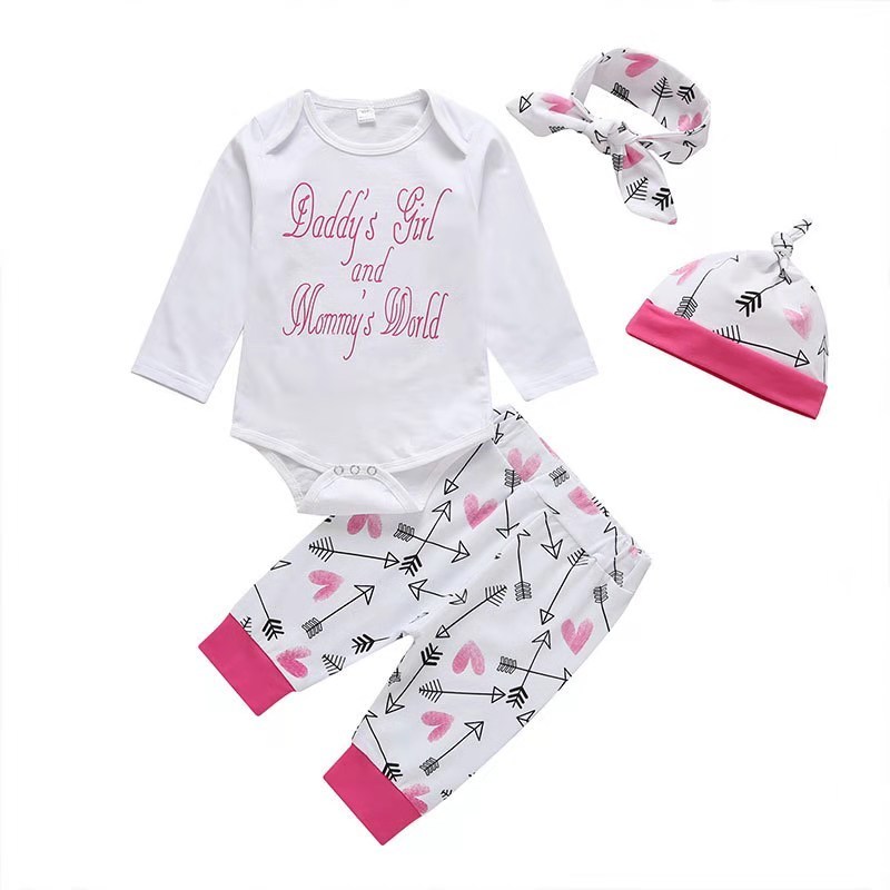 Newborn Cotton Knitted Baby Clothes Baba Suits For 0-2 Years Girls