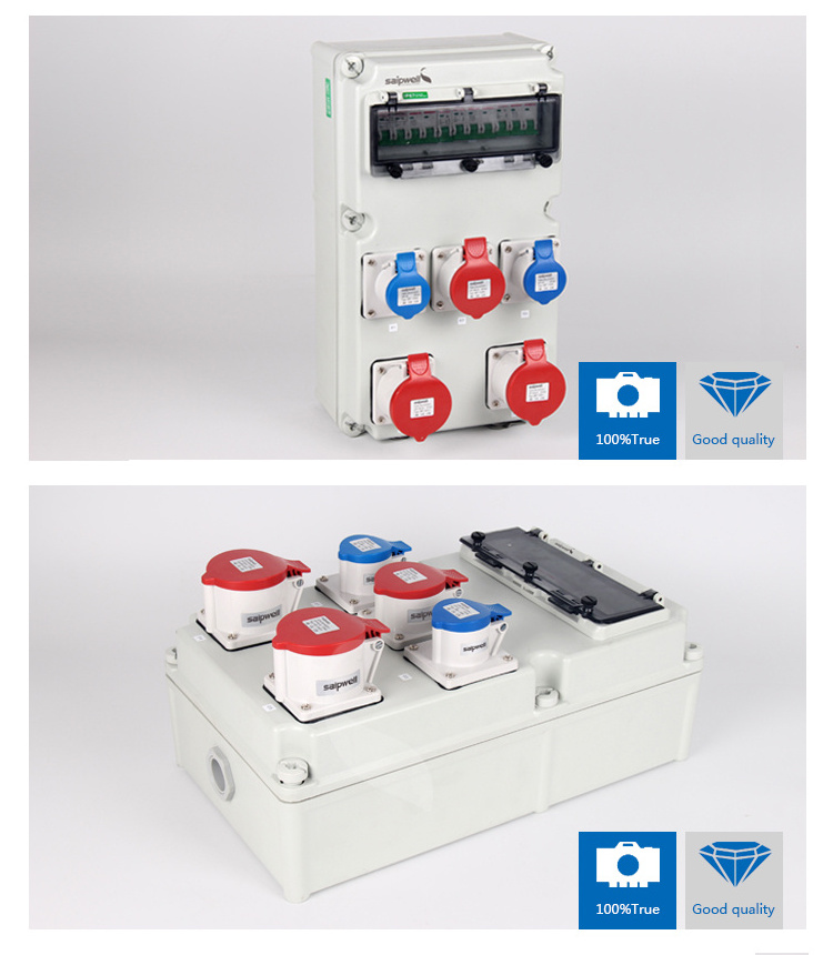 Outdoor Power Supply Maintenance of Industrial Socket Box Plastic Waterproof Junction Box IP67 Customized Electrical Enclosure