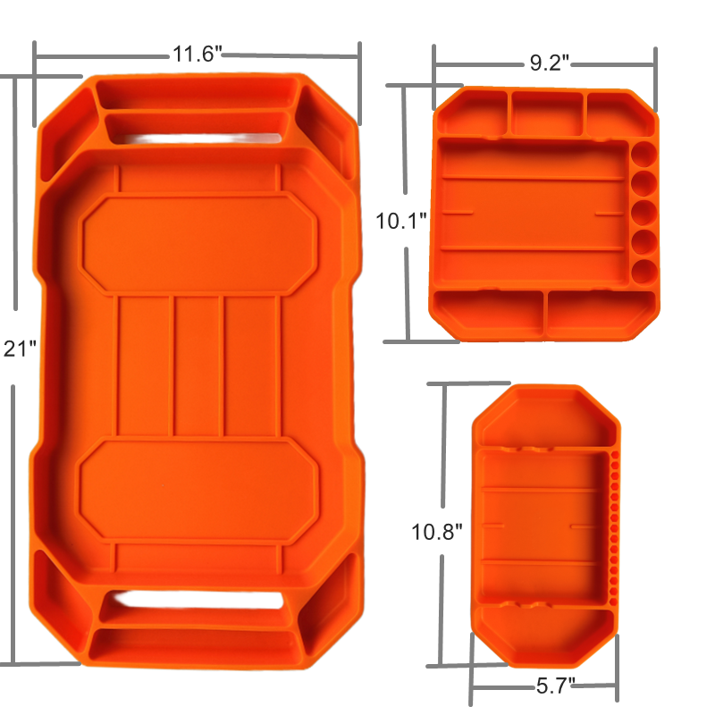 High Quality Heavy Duty Silicone Anti Slip Tool Organizer Tray Tool Box Storage