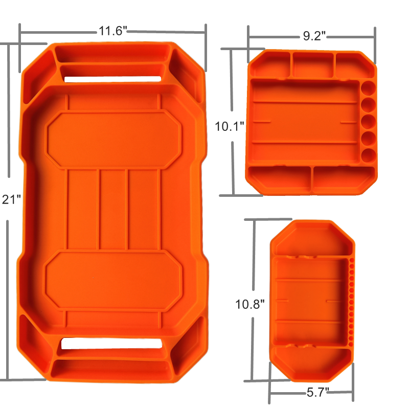 Wholesale Heavy And Sturdy Silicone Rubber Tray  Storage Mobile Repair Car Tool Organizer