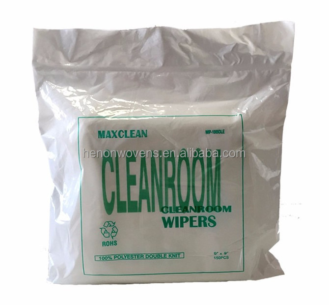 105gsm 150pcs 1009DLE clean room wiper 100% polyester